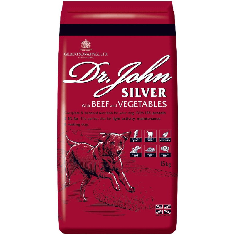 DR JOHN Silver Beef - sausas šunų ėdalas - 15 kg