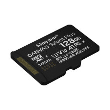 Kingston Technology 128GB microSDXC Canvas Select Plus Gen3 150MB / s A1 Card + Adapter