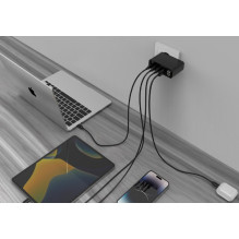 Gembird TA-UC-PDQC100LCD-01-BK mobile device charger Laptop, Smartphone Black AC Fast charging Indoor Gembird TA-UC-PDQC100LCD-01-BK mobile device charger Laptop, Smartphone Black AC Fast charging Indoor