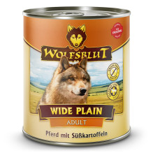 WOLFSBLUT Wide Plain arklienos ir saldžiųjų bulvių šlapias šunų ėdalas - 800 g