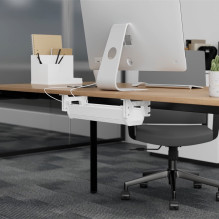 Maclean under-desk cable / extension organizer, max. load 5kg, white, MC-106 W Maclean under-desk cable / extension organizer, max. load 5kg, white, MC-106 W