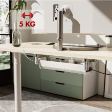 Maclean under-desk cable / extension organizer, max. load 5kg, white, MC-106 W Maclean under-desk cable / extension organizer, max. load 5kg, white, MC-106 W