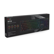 Savio STYX Outemu mėlyna, karšto keitimo, RGB žaidimų klaviatūra
