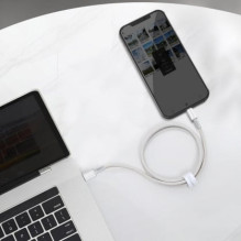 „Baseus CATLGD-02“ didelio tankio 20 W USB-C į „Lightning“ jungtį, balta