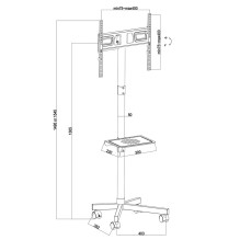 Maclean MC-949 TV Cart,...