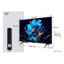 TCL P7K 55P7K TV 139.7 cm (55") 4K Ultra HD Smart TV Wi-Fi Metallic 450 cd / m²
