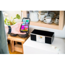 JVC RD-E874B bokšto formos kolonėlė su „Bluetooth“ 20 W, juoda, sidabrinė