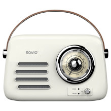 SAVIO RS-02 Portable Radio, White SAVIO RS-02 Portable Radio, White