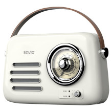SAVIO RS-02 Portable Radio, White SAVIO RS-02 Portable Radio, White