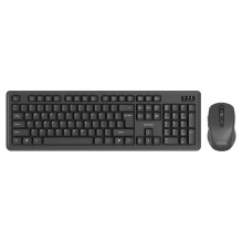 Savio KB-03 klaviatūra, komplekte pelė, namams / biurui, USB, QWERTY, JAV anglų, juoda