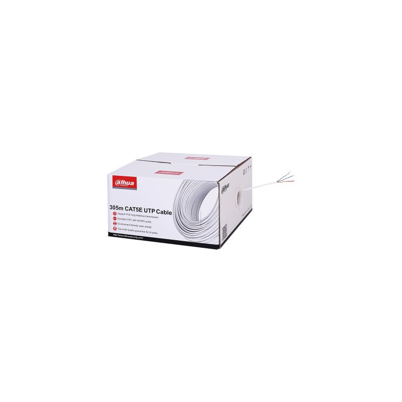 „Dahua Technology PFM920I-5EUN“ tinklo kabelis, baltas, 305 m, Cat5e U / UTP (UTP)