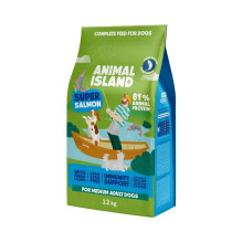 ANIMAL ISLAND sausas šunų ėdalas suaugusiems vidutinio dydžio šunims su lašiša, 12 kg ANIMAL ISLAND sausas šunų ėdalas suaugusiems vidutinio dydžio šunims su lašiša, 12 kg
