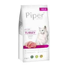 DOLINA NOTECI Piper Animals su kalakutiena - Sausas kačių ėdalas - 3 kg