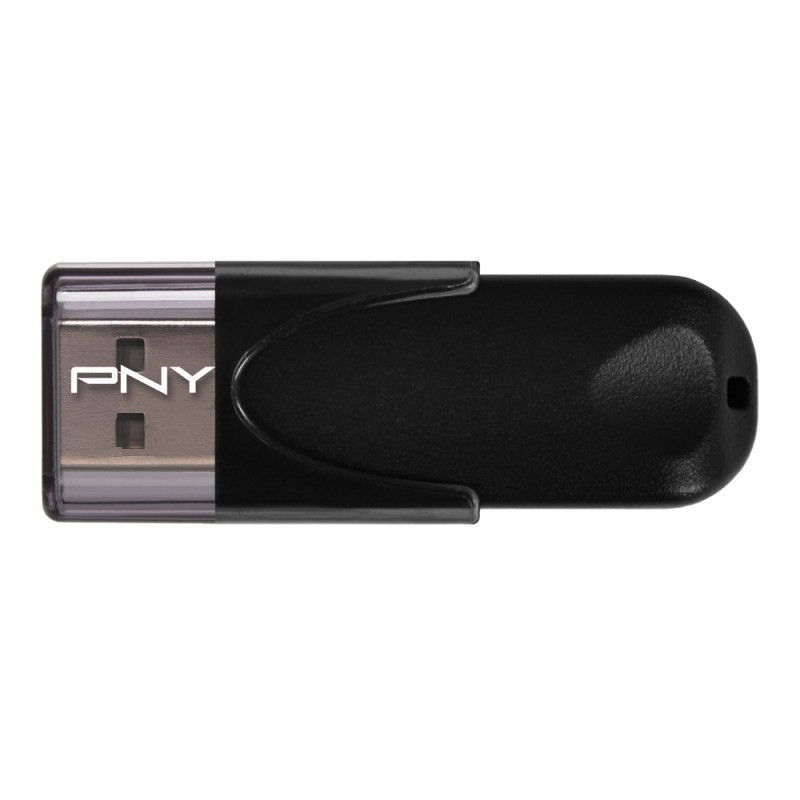 PNY Attaché 4 2.0 64 GB USB atmintinė, USB A tipo, juoda
