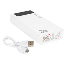 Išorinė baterija 20000mAh QC+PD 20W + „Lightning“ PB20E Išorinė baterija 20000mAh QC+PD 20W + „Lightning“ PB20E