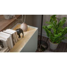 Cama FELLINI chest of drawers 200x40x70 olive + oiled oak top Cama FELLINI chest of drawers 200x40x70 olive + oiled oak top