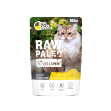 VETEXPERT Raw Paleo suaugusių sterilizuotų kačių ėdalas su vištiena - 100 g