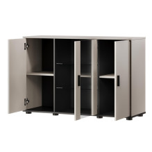 Cama SOHO komoda 120x41x80 kašmyro + juodos spalvos