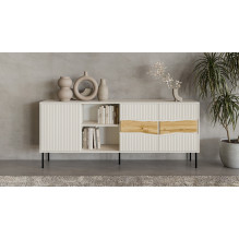 Cama INSERTO 3D1W komoda 190x40x80 kašmyro spalvos + LED