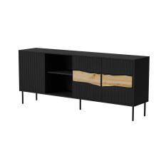Cama INSERTO 3D1W komoda 190x40x80 juoda + LED