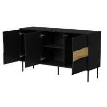 Cama INSERTO 3D komoda 143,5x40x80 juoda + LED Cama INSERTO 3D komoda 143,5x40x80 juoda + LED