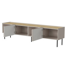 Cama FELLINI TV spintelė 200x40x52 kašmyro + alyvuotas ąžuolo stalviršis Cama FELLINI TV spintelė 200x40x52 kašmyro + alyvuotas ąžuolo stalviršis