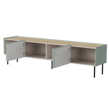 Cama FELLINI TV cabinet 200x40x52 olive + oiled oak top Cama FELLINI TV cabinet 200x40x52 olive + oiled oak top