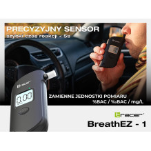 „Tracer BreathEZ-1 Black“ tikslus puslaidininkinis jutiklis, integruotas ekranas