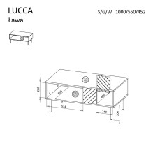 Cama LUCCA bench / table 100x55x46 white