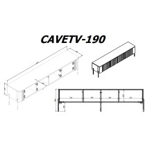 Cama VERA TV cabinet 190x40x50 matt white Cama VERA TV cabinet 190x40x50 matt white