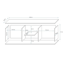 Cama SOHO TV cabinet 180x43x37 cashmere + black Cama SOHO TV cabinet 180x43x37 cashmere + black