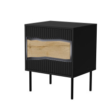 Cama INSERTO naktiniai staleliai, 2 vnt., 50x40x61,5 cm, juodi + LED Cama INSERTO naktiniai staleliai, 2 vnt., 50x40x61,5 cm, juodi + LED