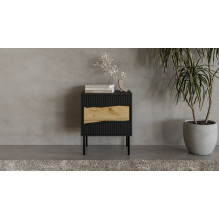 Cama INSERTO naktiniai staleliai, 2 vnt., 50x40x61,5 cm, juodi + LED Cama INSERTO naktiniai staleliai, 2 vnt., 50x40x61,5 cm, juodi + LED