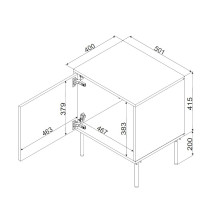Cama INSERTO naktiniai staleliai, 2 vnt., 50x40x61,5 cm, juodi + LED Cama INSERTO naktiniai staleliai, 2 vnt., 50x40x61,5 cm, juodi + LED