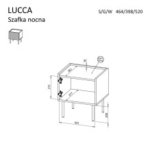Cama LUCCA bedside cabinet, 2 pcs, 47x40x52, white Cama LUCCA bedside cabinet, 2 pcs, 47x40x52, white