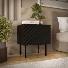 Cama LUCCA naktiniai staleliai, 2 vnt., 47x40x52, juodi