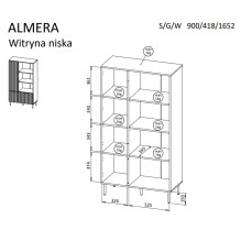 Cama 4 ALMERA bookcase 90x42x165 walnut / cashmere Cama 4 ALMERA bookcase 90x42x165 walnut / cashmere