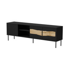 Cama INSERTO 3D1W televizoriaus spintelė 190x40x61.5 juoda + LED Cama INSERTO 3D1W televizoriaus spintelė 190x40x61.5 juoda + LED