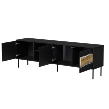 Cama INSERTO 3D1W televizoriaus spintelė 190x40x61.5 juoda + LED Cama INSERTO 3D1W televizoriaus spintelė 190x40x61.5 juoda + LED