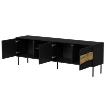 Cama INSERTO 3D1W televizoriaus spintelė 190x40x61.5 juoda + LED Cama INSERTO 3D1W televizoriaus spintelė 190x40x61.5 juoda + LED