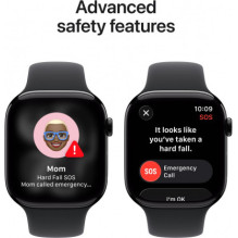 Apple Watch Series 11 46mm Jet Black / Black Sport Band - M / L