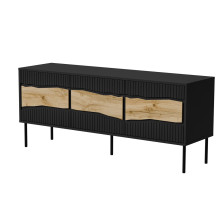 Cama INSERTO 3D TV spintelė 143,5x40x61,5 juoda + LED Cama INSERTO 3D TV spintelė 143,5x40x61,5 juoda + LED