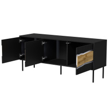 Cama INSERTO 3D TV spintelė 143,5x40x61,5 juoda + LED Cama INSERTO 3D TV spintelė 143,5x40x61,5 juoda + LED