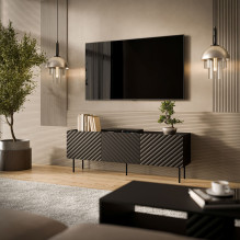 Cama LUCCA 3D TV spintelė 165x40x59 juoda