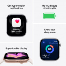 „Apple Watch Series 11“ 46 mm kosminės pilkos / juodos spalvos sportinis dirželis – M / L