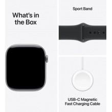 Apple Watch Series 11 46mm Space Gray / Black Sport Band - M / L