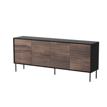 Cama 4D CORTINA chest of drawers 200x40x81 black / walnut Cama 4D CORTINA chest of drawers 200x40x81 black / walnut