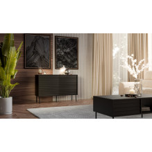 Cama CORTINA 1D3S komoda 120x40x81 juoda Cama CORTINA 1D3S komoda 120x40x81 juoda