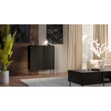Cama 4D CORTINA komoda 102x40x118 juoda