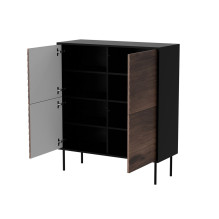 Cama 4D CORTINA chest of drawers 102x40x118 black / walnut